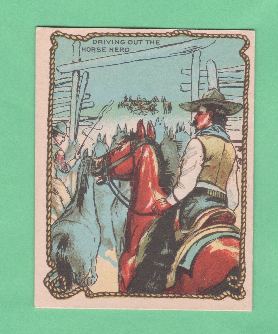 1930s V290 Hamilton Cowboy Series # 9  Ex-Exmnt  Driving Out the Horse Herd