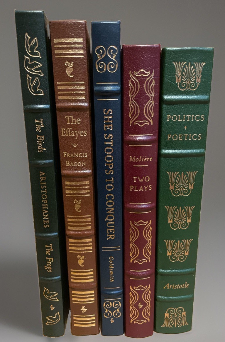 Easton Press 100 Greatest | Classic Drama Philosophy & Essays | 5 Volume Set