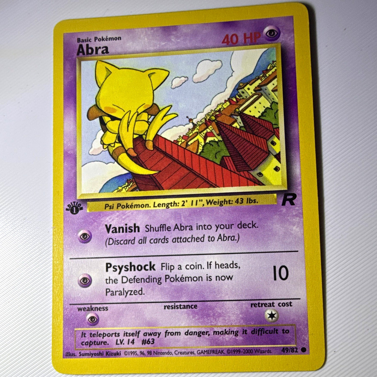 Wizards of the Coast Pokemon TCG First Edition Abra Team Rocket Unlimited 49/82 