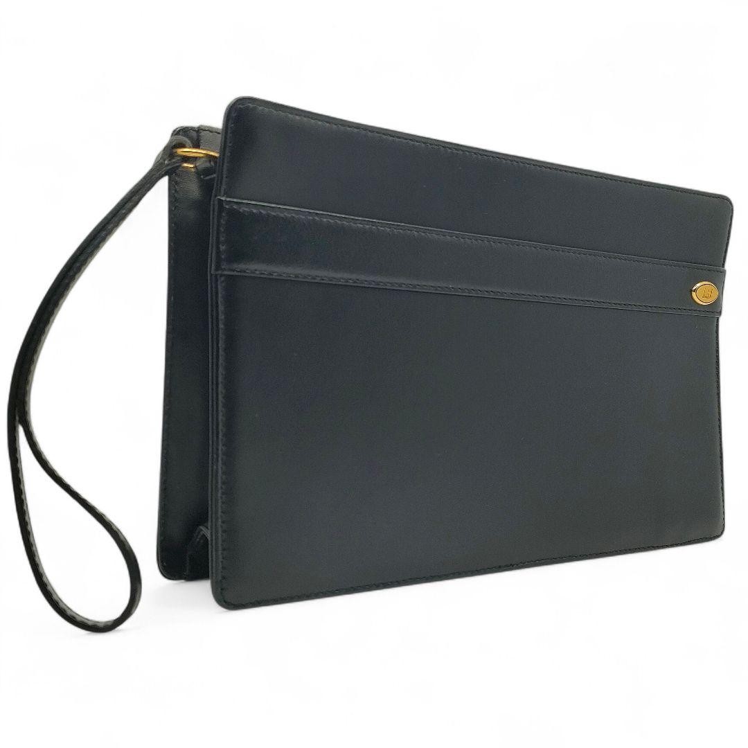 Dunhill Oxford Black Leather Clutch Second Bag 26.7cm Dunhill Oxford Black Leather Clutch Second Bag 26.7cm