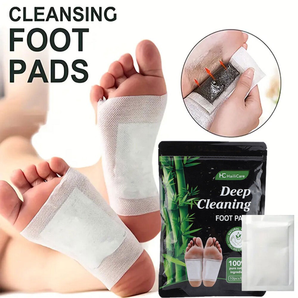 Detox Foot Pads, Natural Bamboo Vinegar Mugwort Foot Pads Sleep Support Relax