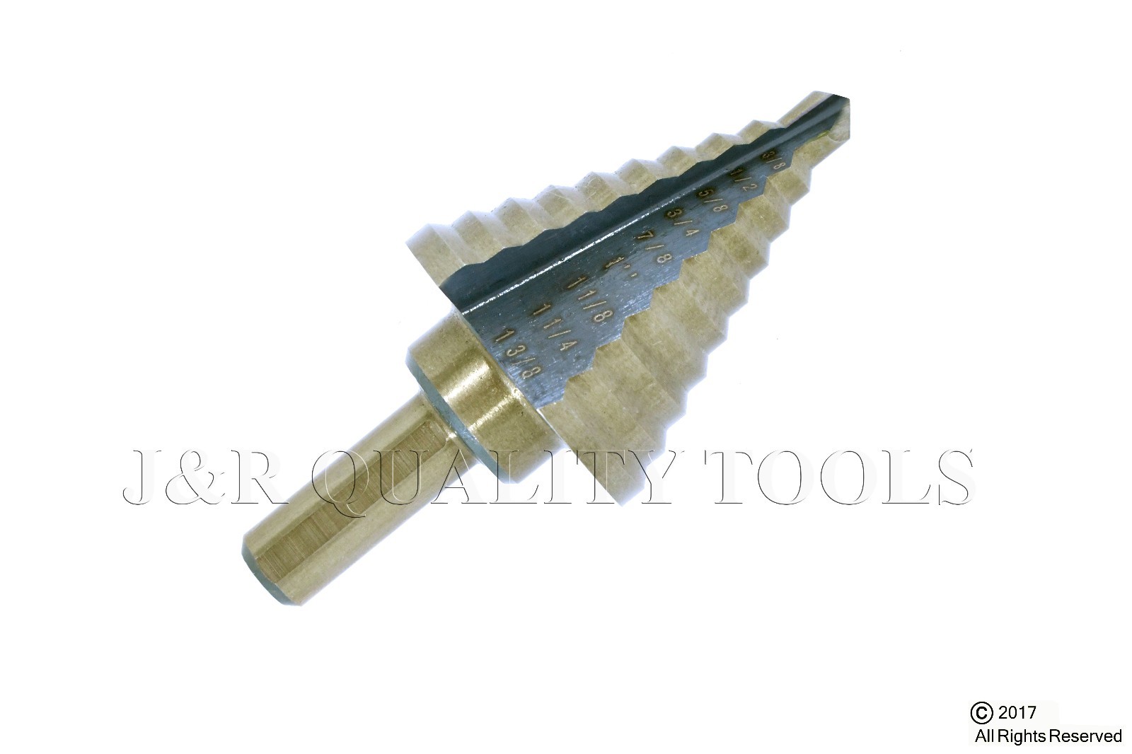 Titanium HSS 10 Step Cone Drill Bit Hole Cutter For Sheet Metal 1/4\