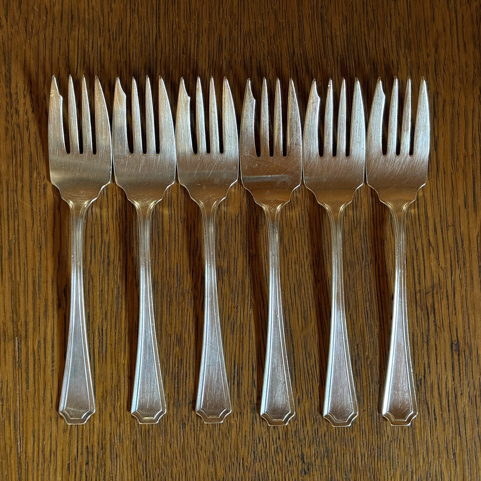 6 Gorham Sterling Silver FAIRFAX 6 1/8 inch Salad Forks 205.7 grams No Monogram 6 Gorham Sterling Silver FAIRFAX 6 1/8 inch Salad Forks 205.7 grams No Monogram