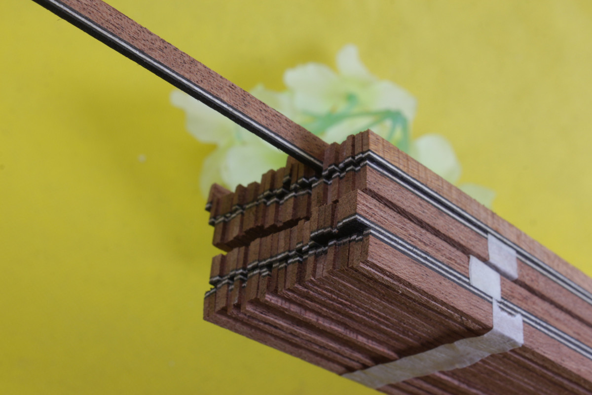 25 Strip Guitar Purfling wood Luthier Supply Binding Marquetry Inlay 840x6x1.5mm