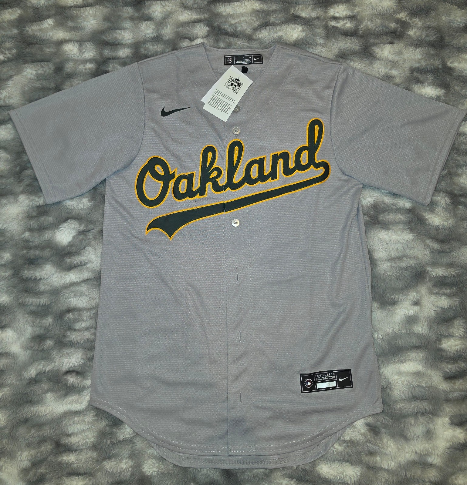 Nike MLB Cooperstown Reggie Jackson Oakland Athletics Jersey Grey NWT