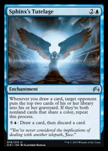 MTG Sphinx\'s Tutelage, Magic Origins, Heavily Played, English