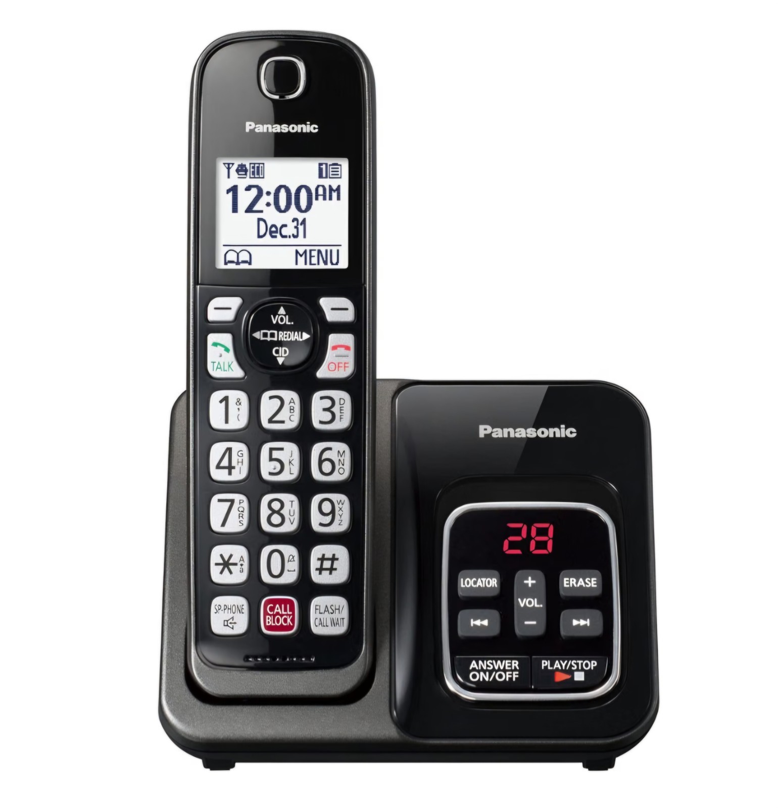 Panasonic Cordless Phone Answering Machine & One Handset KX-TGD830M ~ Open Box 