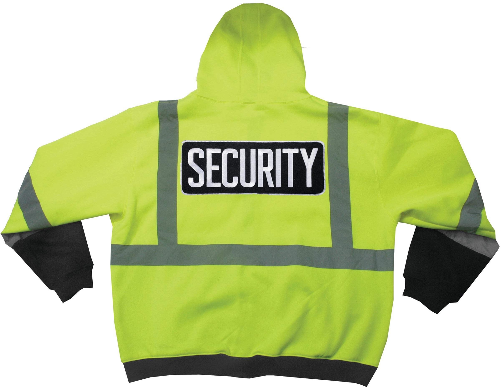 Hi-Visibility Safety Thermal Zippered Hoodie with Security ID (Lime Green/Black)