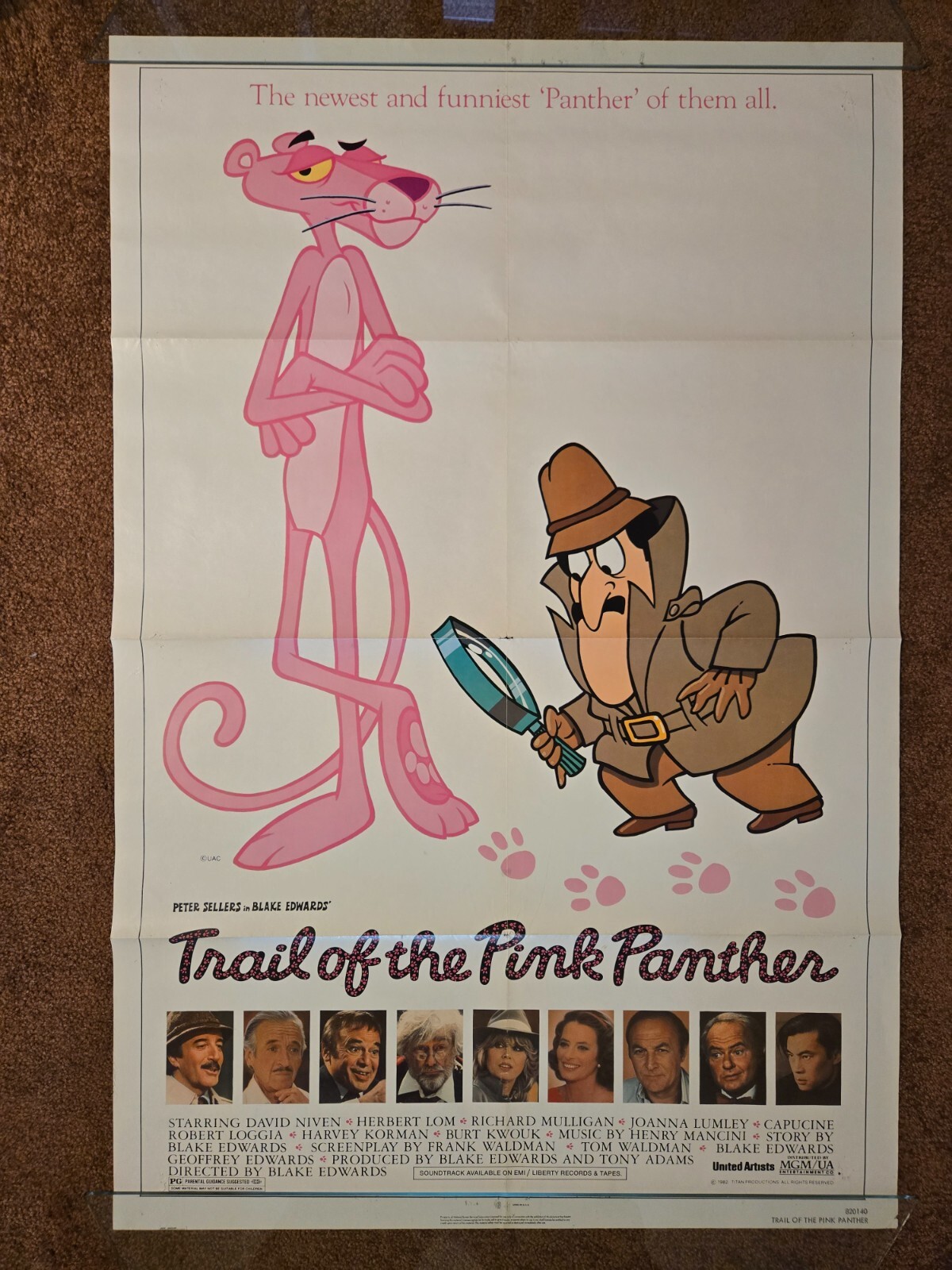 TRAIL OF THE PINK PANTHER 1982 27X41 ORIGINAL MOVIE POSTER, Peter Sellers