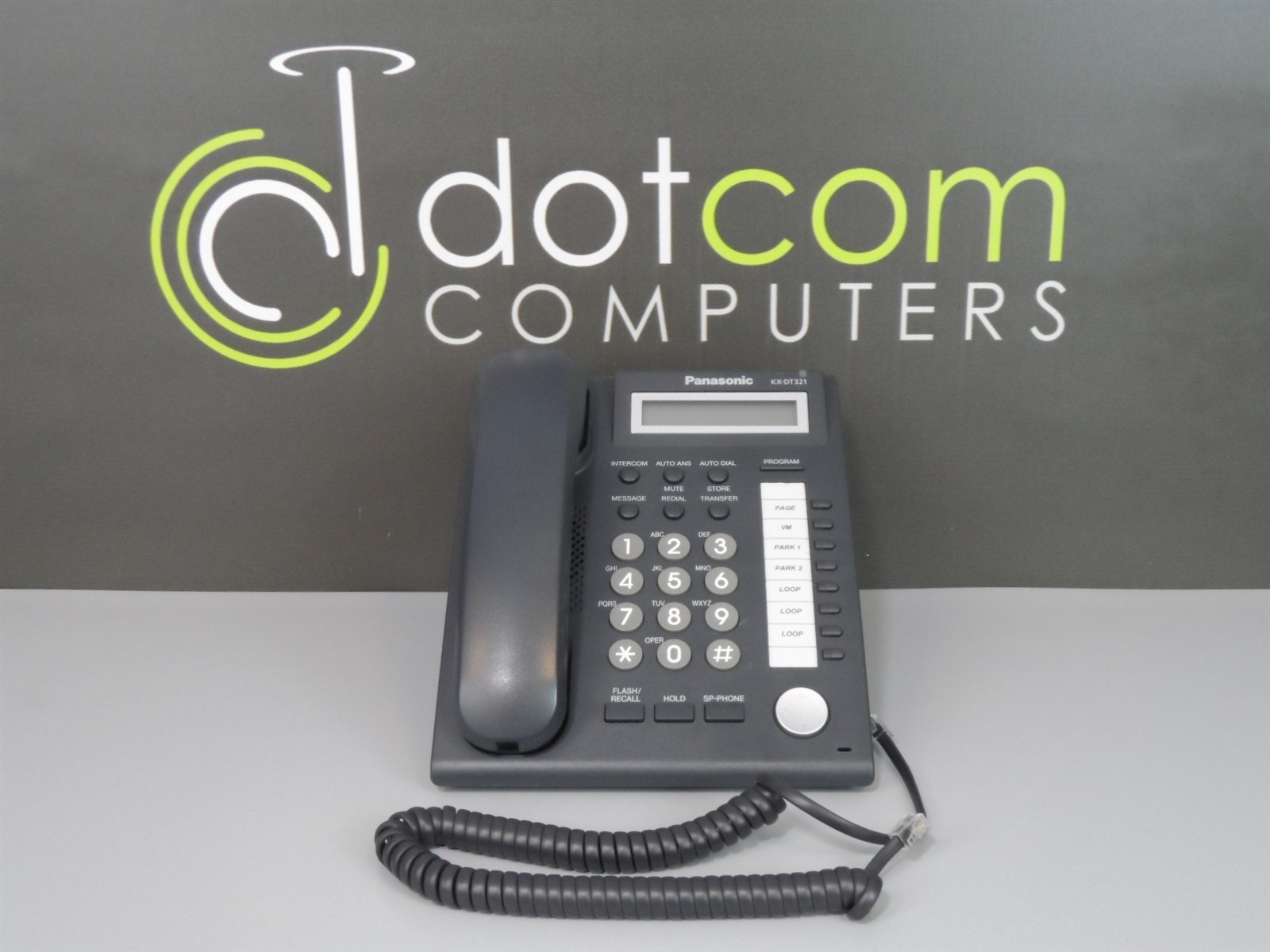 Panasonic KX-DT321-B Basic Charcoal Display Digital Office Phone KD-DT321