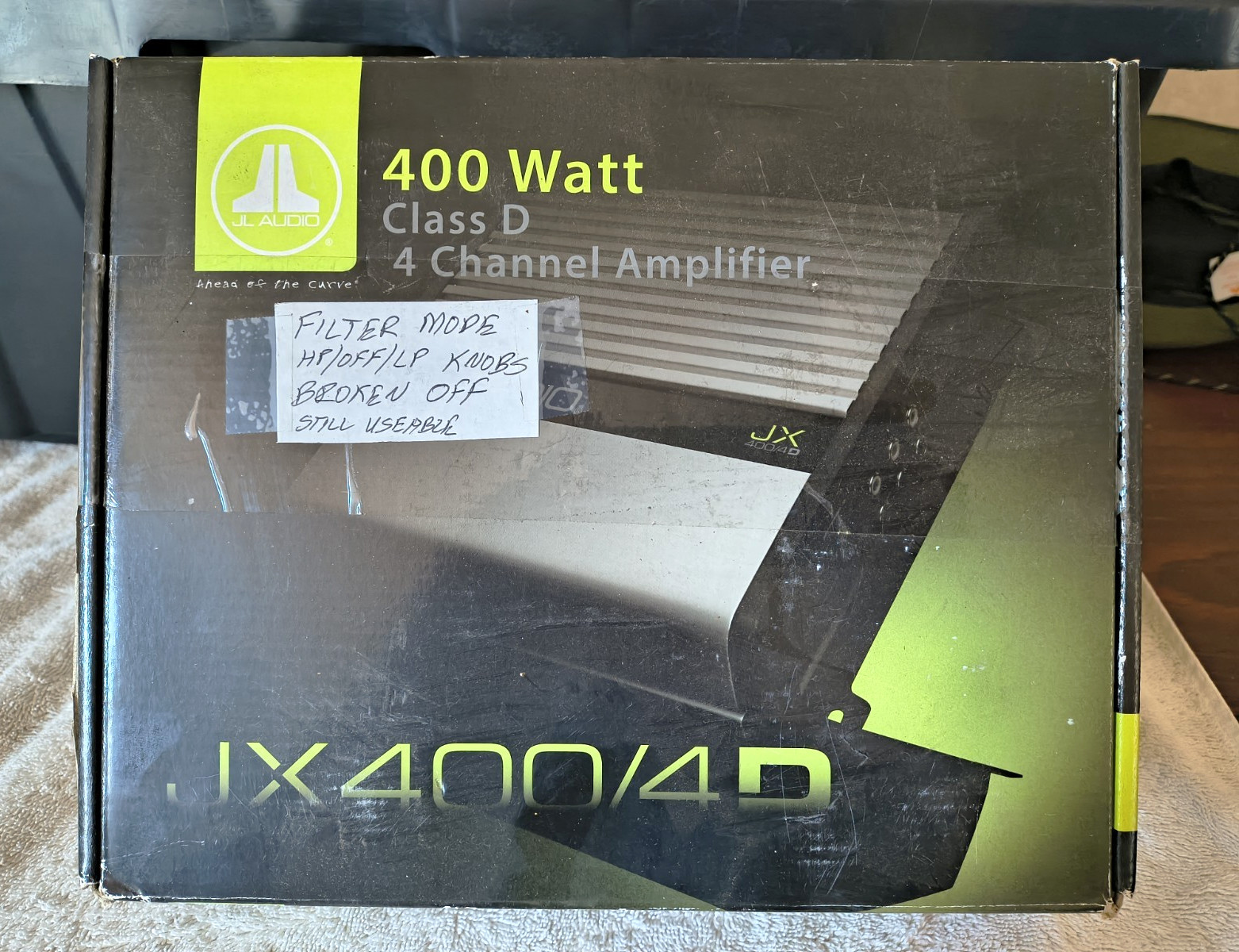 JL Audio JX400/4D Class D 4-Channel Car Audio Amplifier 400W RMS JL Audio JX400/4D Class D 4-Channel Car Audio Amplifier 400W RMS