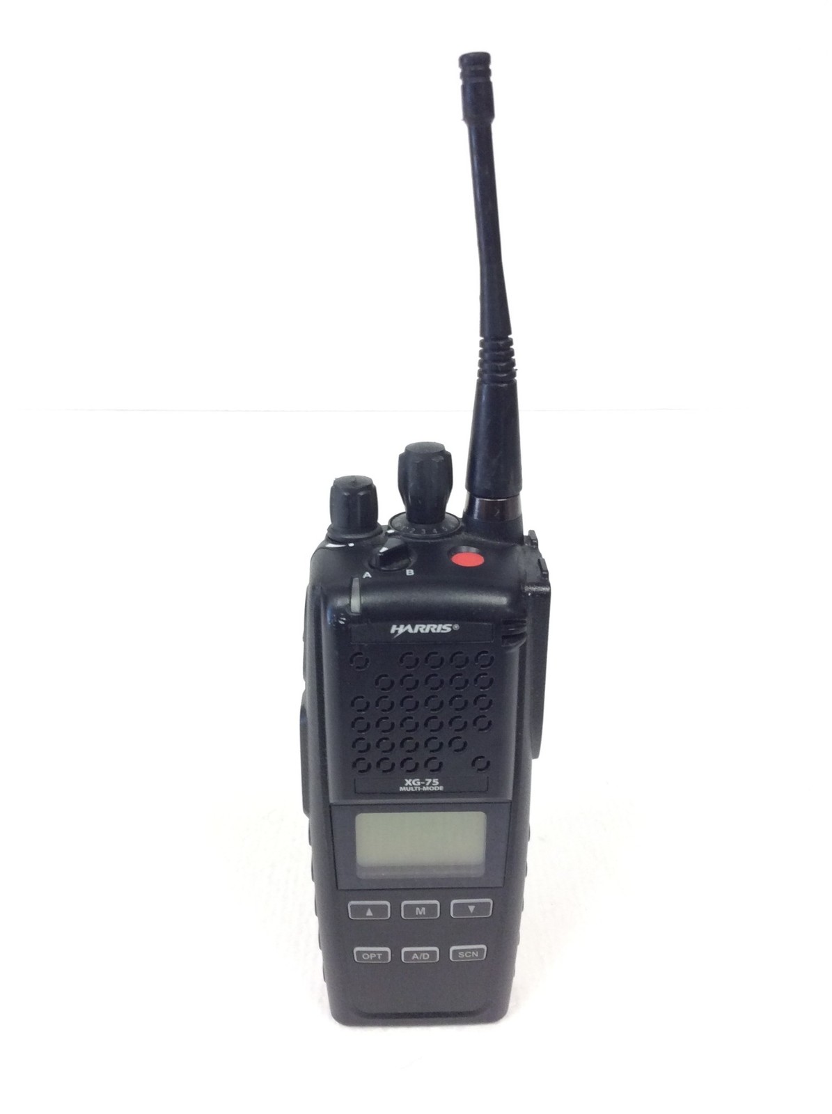 Harris XG-75 Multi-Mode Portable Radio 16 Channels EVXG-PB78M w/ Antenna, WORKS