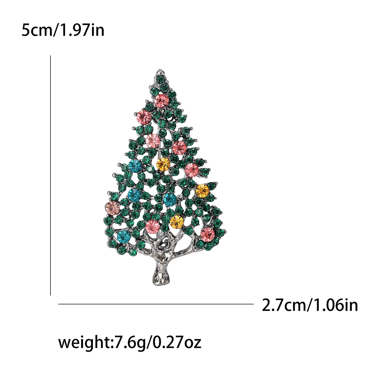 Christmas Tree Brooch Sale Wholesale Festival Rhinestone Star Fashion 1st list
