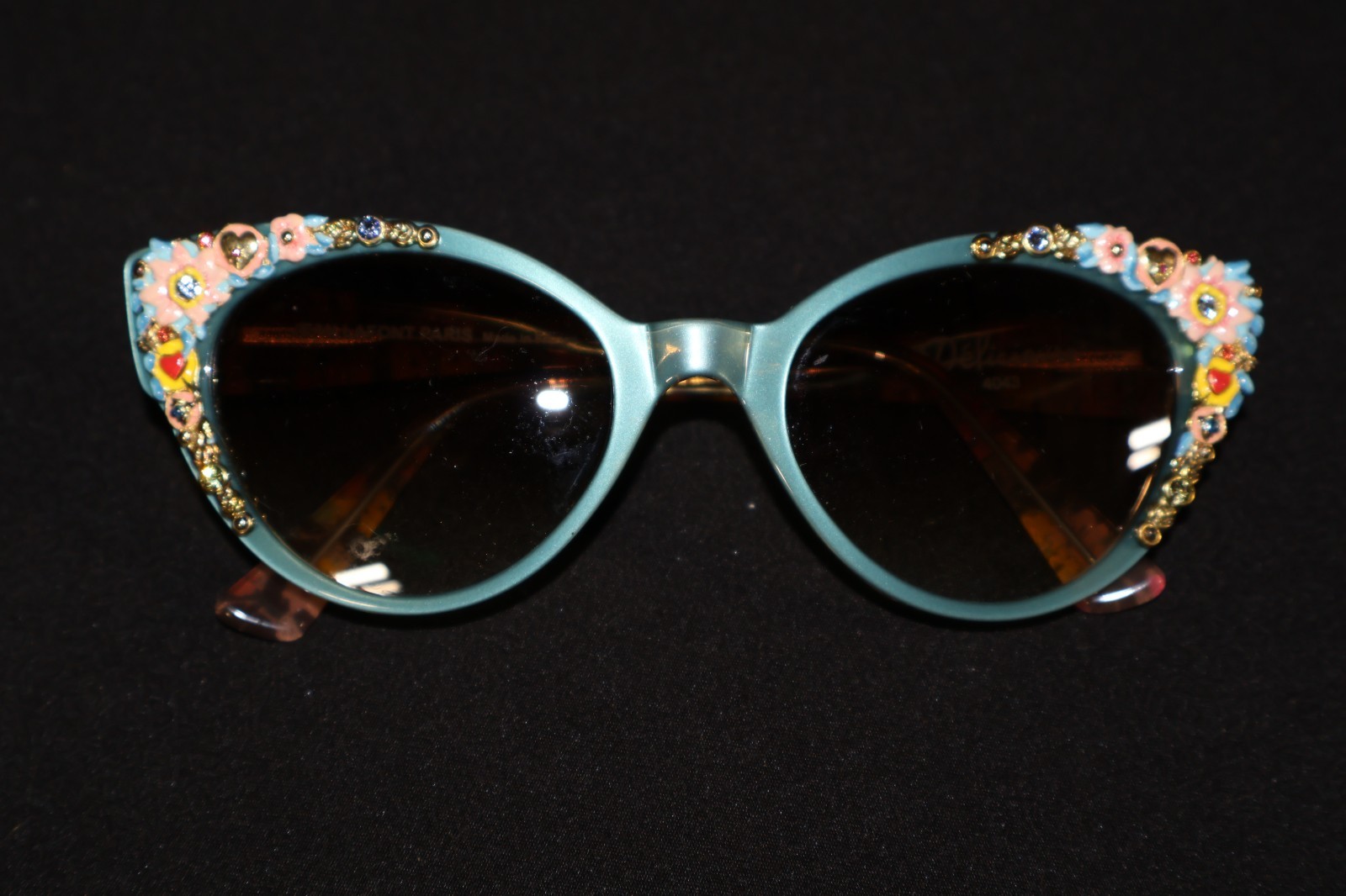 Jean Lafont Paris France Eyeglasses Frames Blue Enamel Delicieuse 4043 Jean Lafont Paris France Eyeglasses Frames Blue Enamel Delicieuse 4043