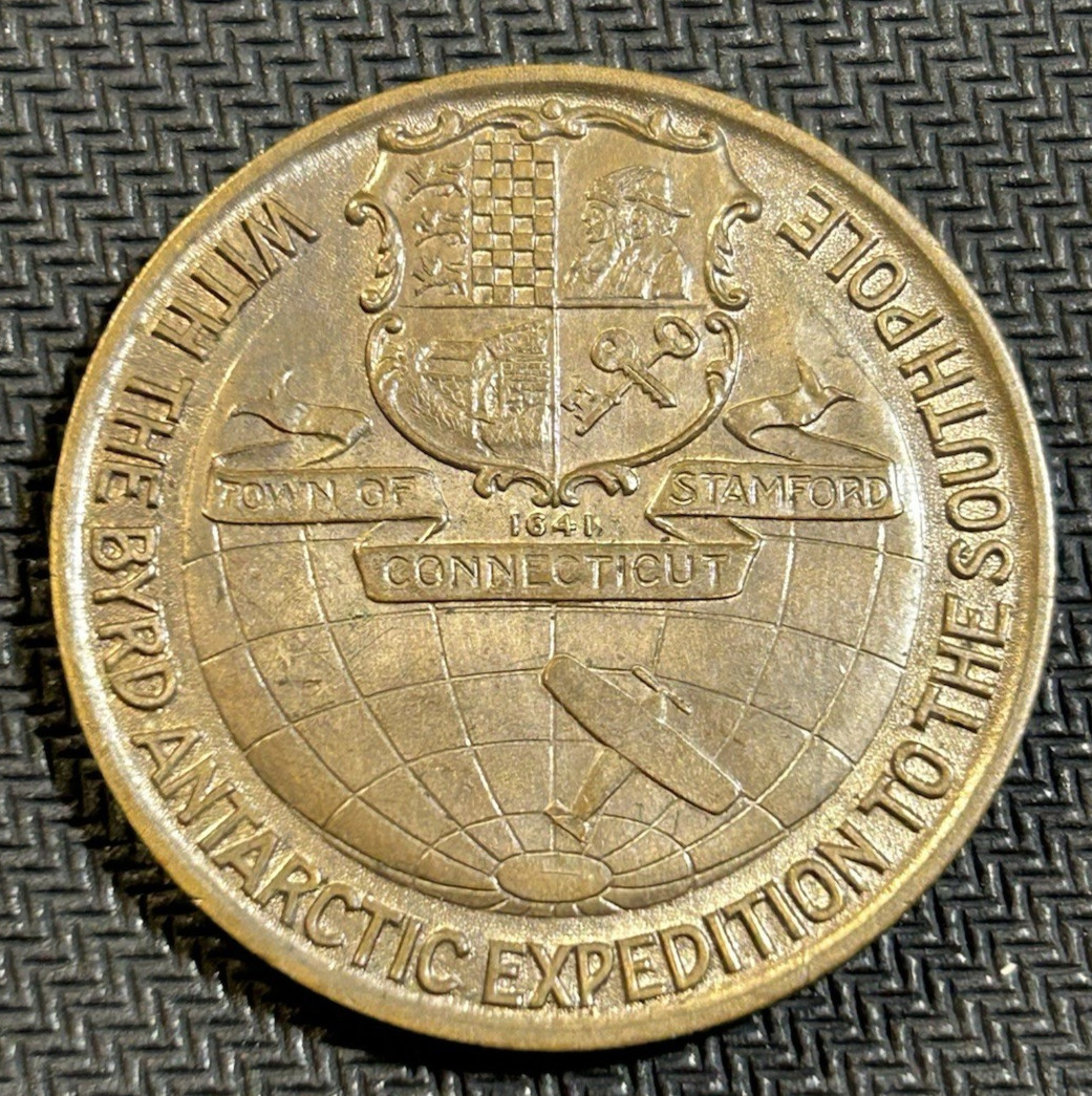 1929 BYRD ANTARCTIC EXPEDITION RARE Presentation Medal to Harold June 1929 BYRD ANTARCTIC EXPEDITION RARE Presentation Medal to Harold June