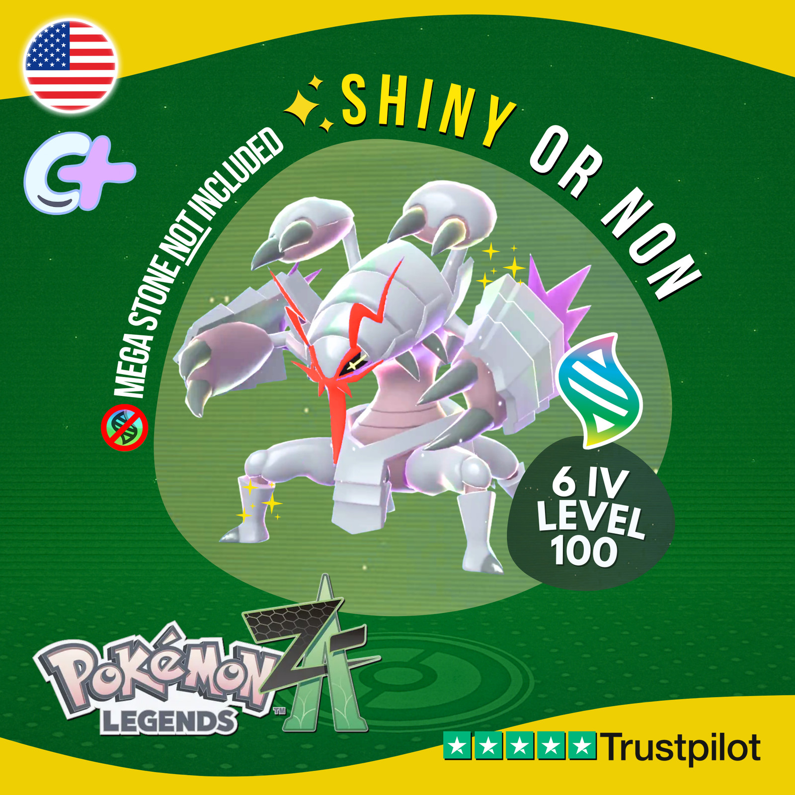 Mega Golisopod Shiny or Non ✨ 6 IV Pokémon Legends Z-A Battle Ready ZA Z A