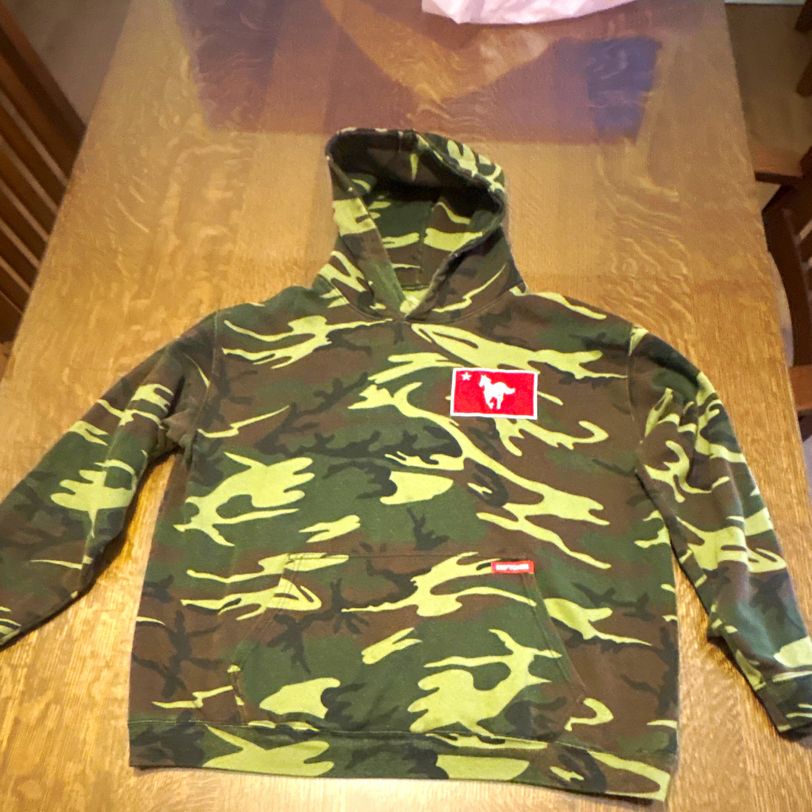 Deftones white pony camo hoodie large