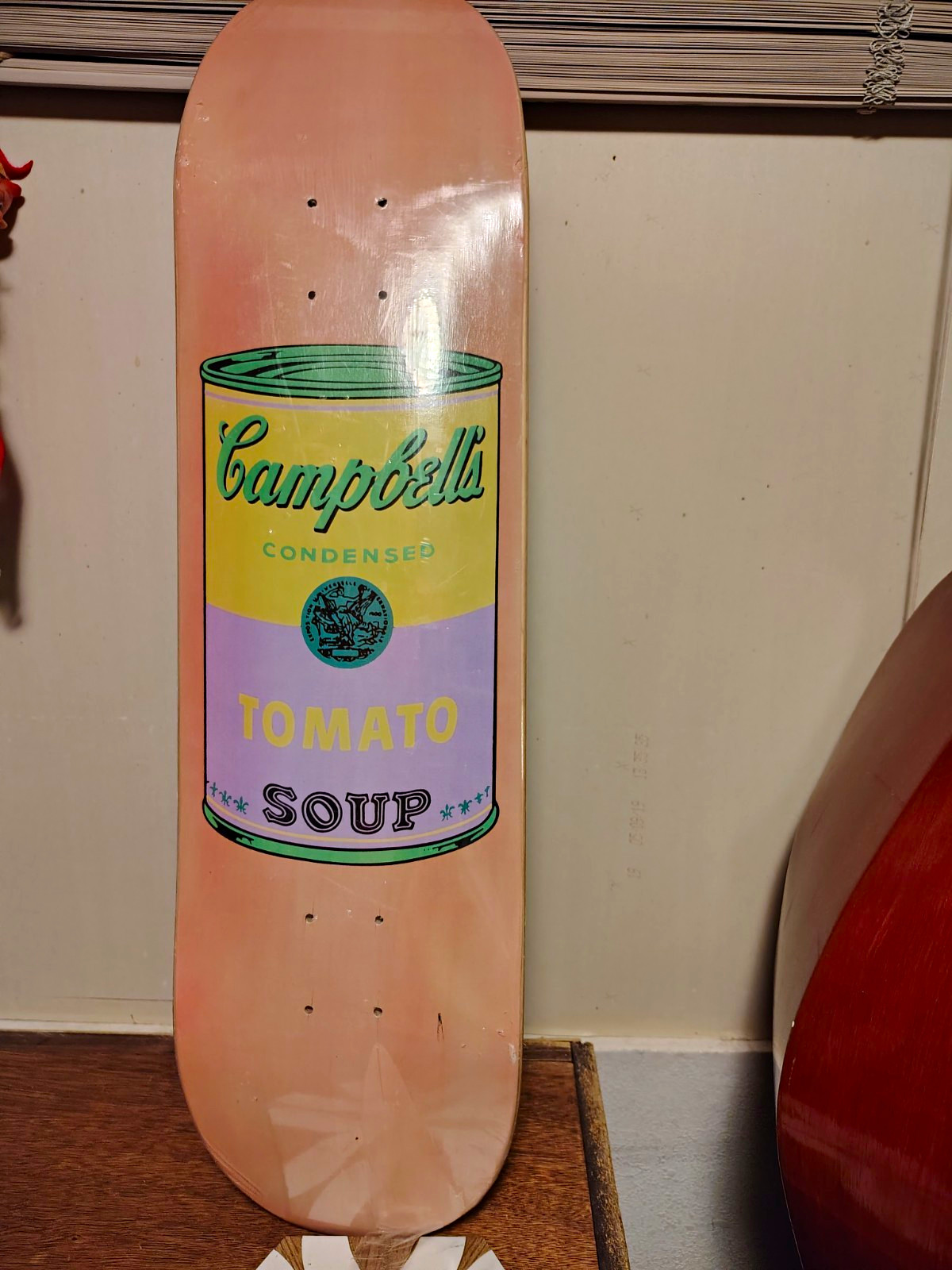 Andy Warhol Campbell's Tomato Soup Skateboard Deck 8-1/4 Andy Warhol Campbell's Tomato Soup Skateboard Deck 8-1/4