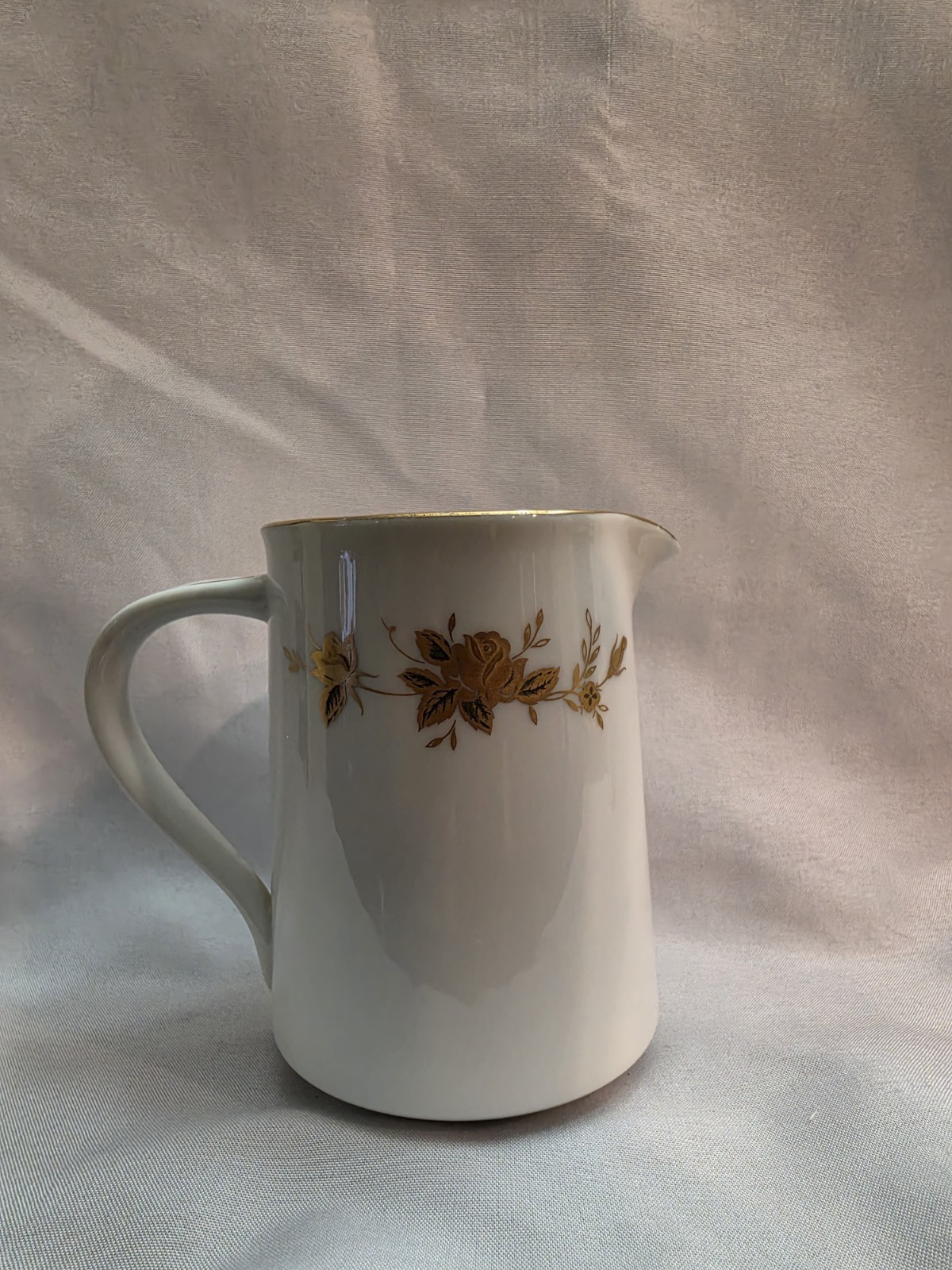 Vintage Noritake China NINON Creamer Pitcher 7 oz Pattern 6609 Gold Rose Japan M