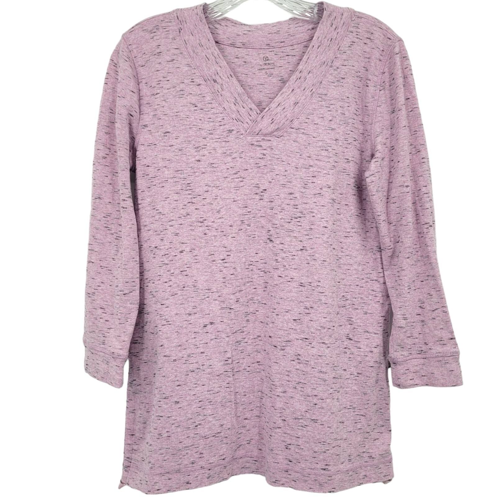T by Talbots Women\'s V-Neck Flecked Top Pink Small T by Talbots Women\'s V-Neck Flecked Top Pink Small