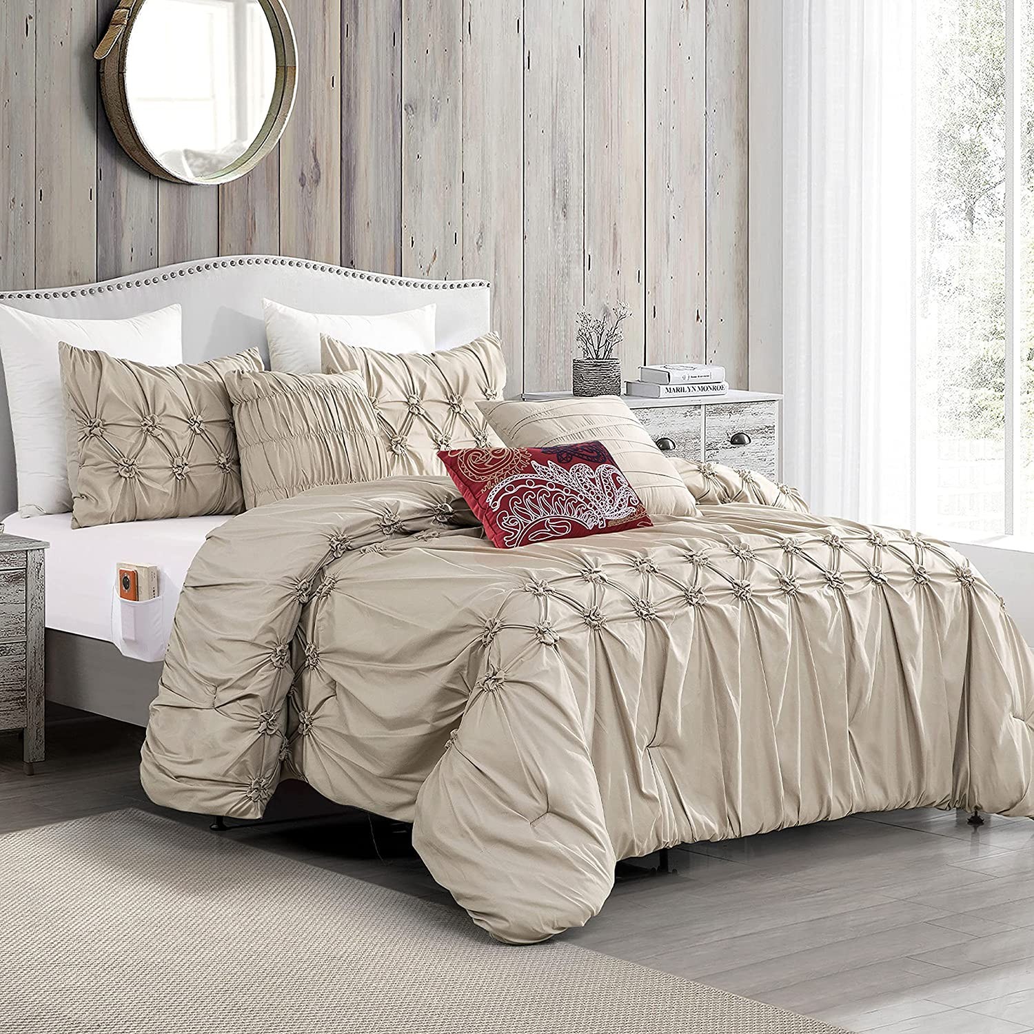 Elegant Comfort 12-Piece Bed-in-a-Bag,  California King, Linen