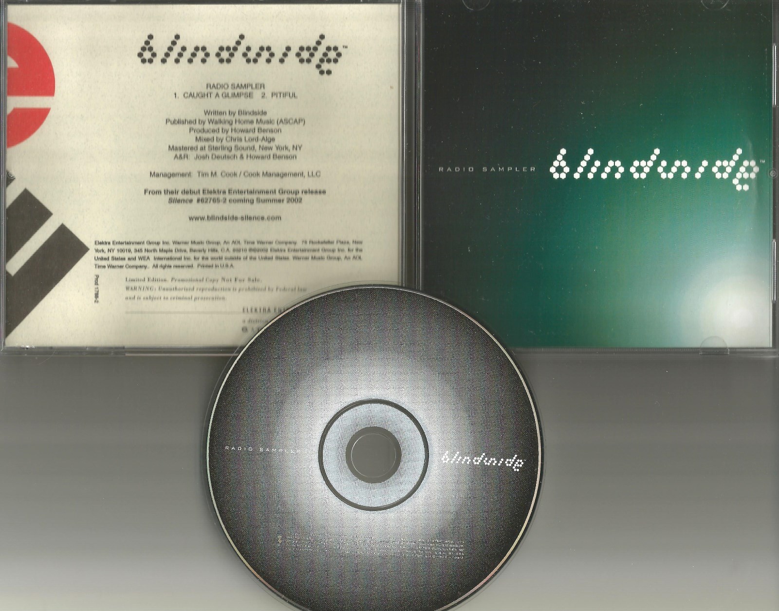 BLINDSIDE Caught a glimpse / Pitiful RARE PROMO Radio DJ CD Single 2002 MINT