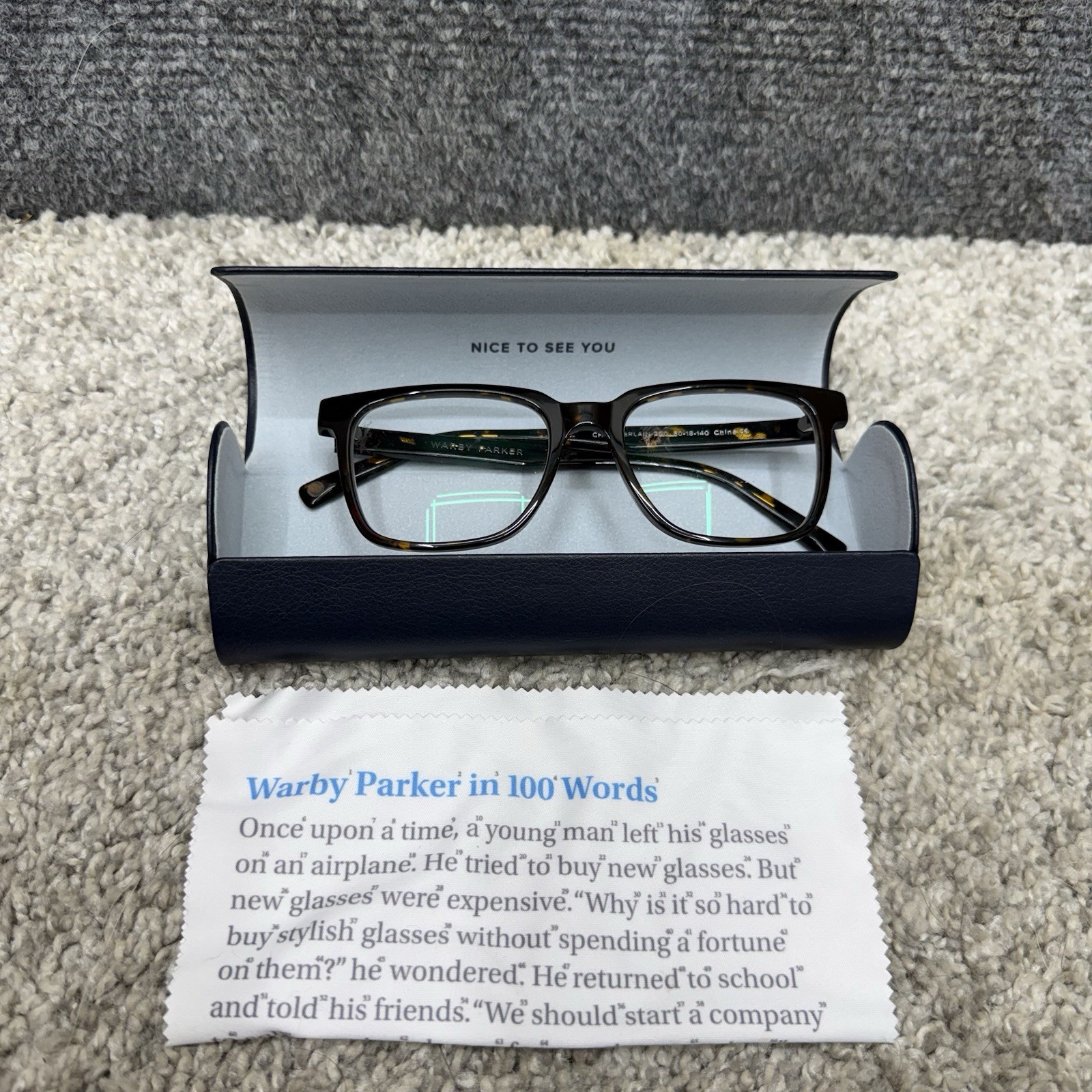 Warby Parker chamberlain 200 50-18-140 Frame Only and Case w/ wipe (Read) Warby Parker chamberlain 200 50-18-140 Frame Only and Case w/ wipe (Read)