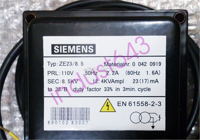 1Pc New Siemens Ignition Transformer ZE23/8.5 am