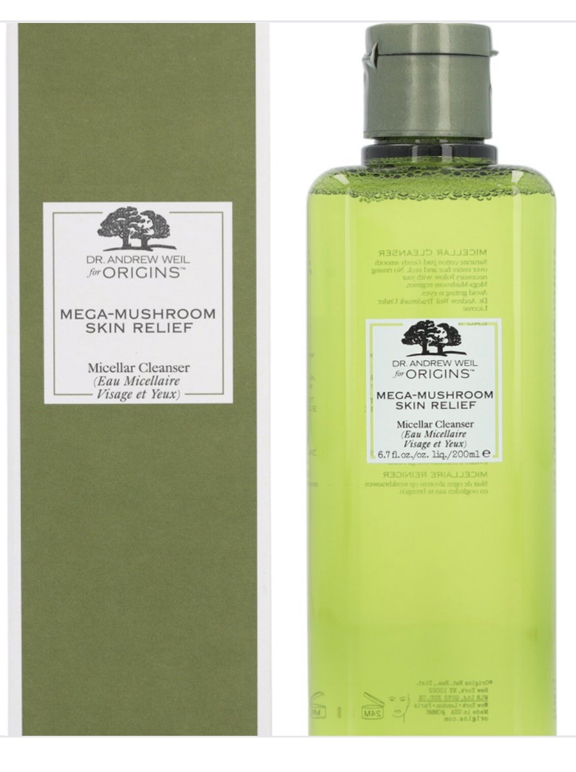 Dr. Weil for ORIGINS Mega-Mushroom Skin Relief Micellar FACE CLEANSER 6.7oz NIB Dr. Weil for ORIGINS Mega-Mushroom Skin Relief Micellar FACE CLEANSER 6.7oz NIB