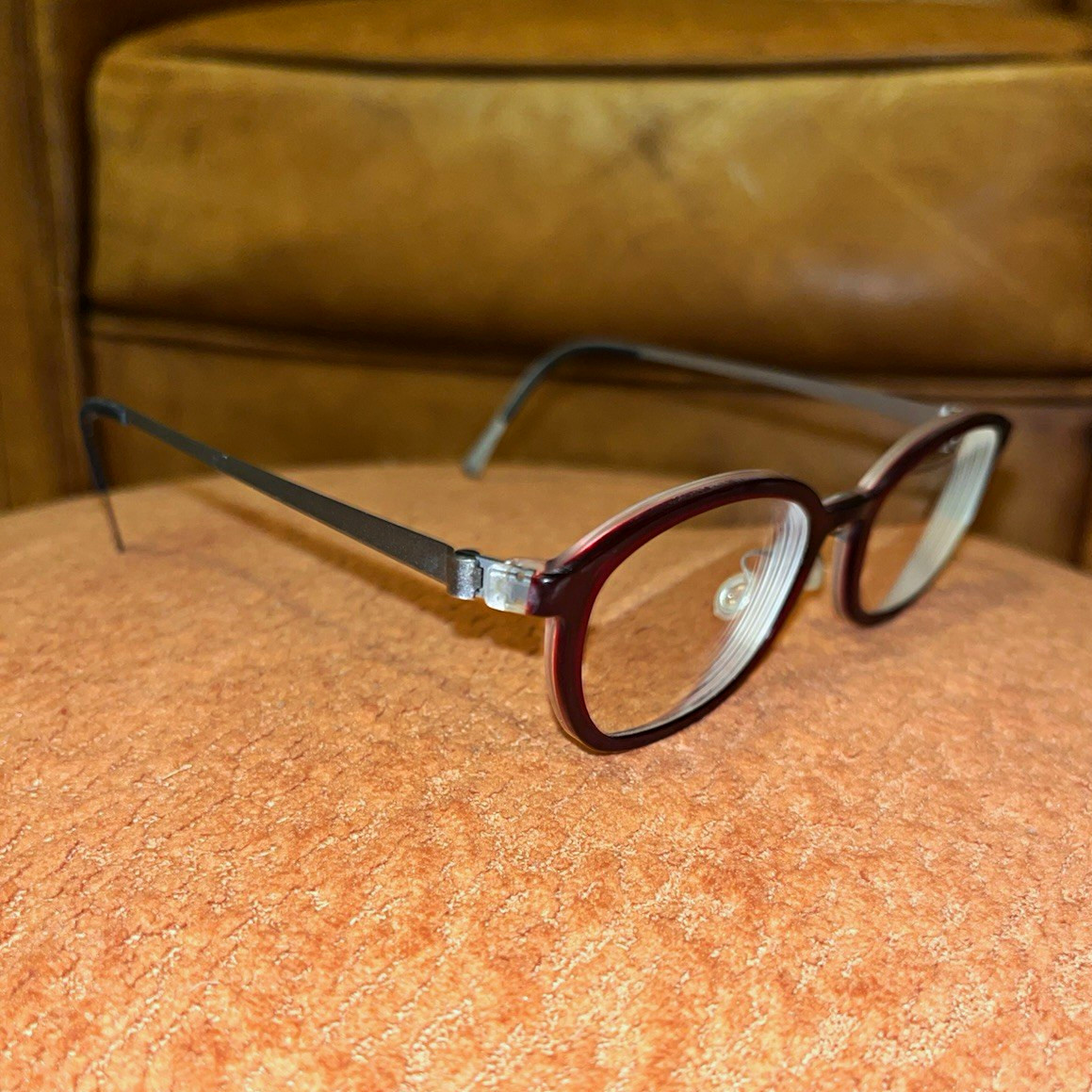 LINDBERG Acetanium 1504 Maroon Glasses Frame No 076/65be 46-17-135 AF80 Denmark LINDBERG Acetanium 1504 Maroon Glasses Frame No 076/65be 46-17-135 AF80 Denmark