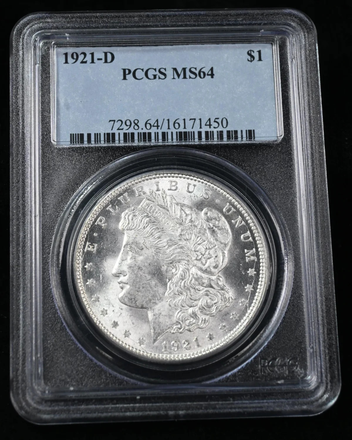 1921-D $1 Morgan Silver Dollar - PCGS MS64