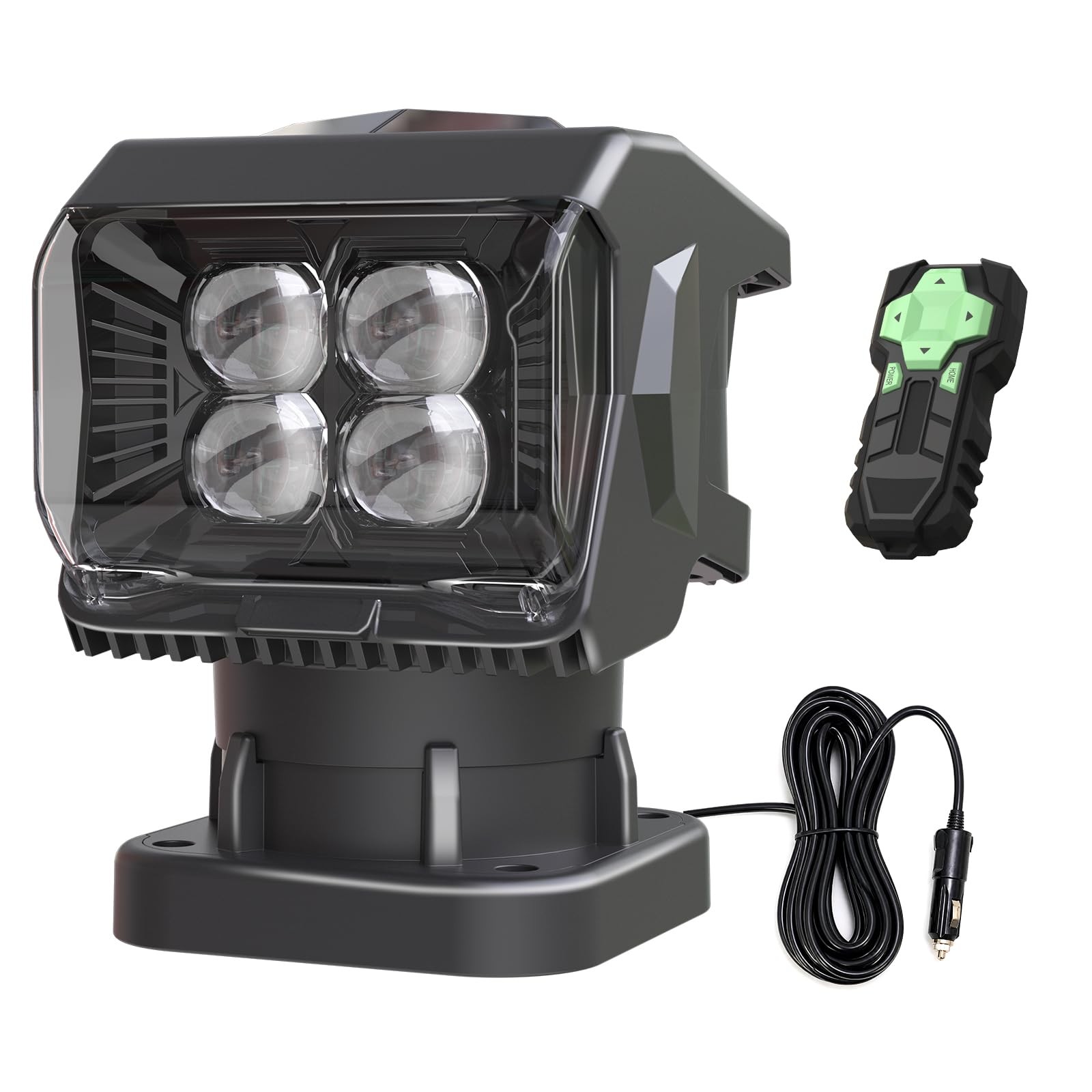 Remote Control LED Spotlight for Truck Search Light 50W Off-Road Light | 360°Aut Remote Control LED Spotlight for Truck Search Light 50W Off-Road Light | 360°Aut