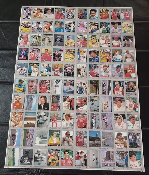 1991 PPG Indy Card World Series Racing - FULL Uncut Card Sheet Set - RARE MINT 1991 PPG Indy Card World Series Racing - FULL Uncut Card Sheet Set - RARE MINT
