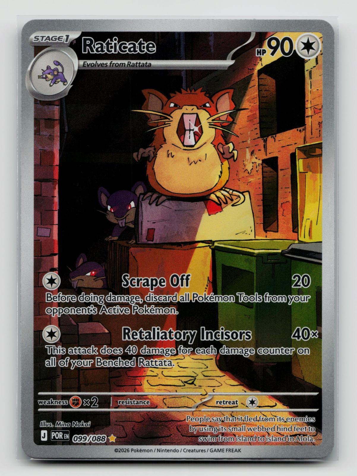 Raticate 099/088 Holo Illustration Rare Perfect Order Pokemon Near Mint Raticate 099/088 Holo Illustration Rare Perfect Order Pokemon Near Mint