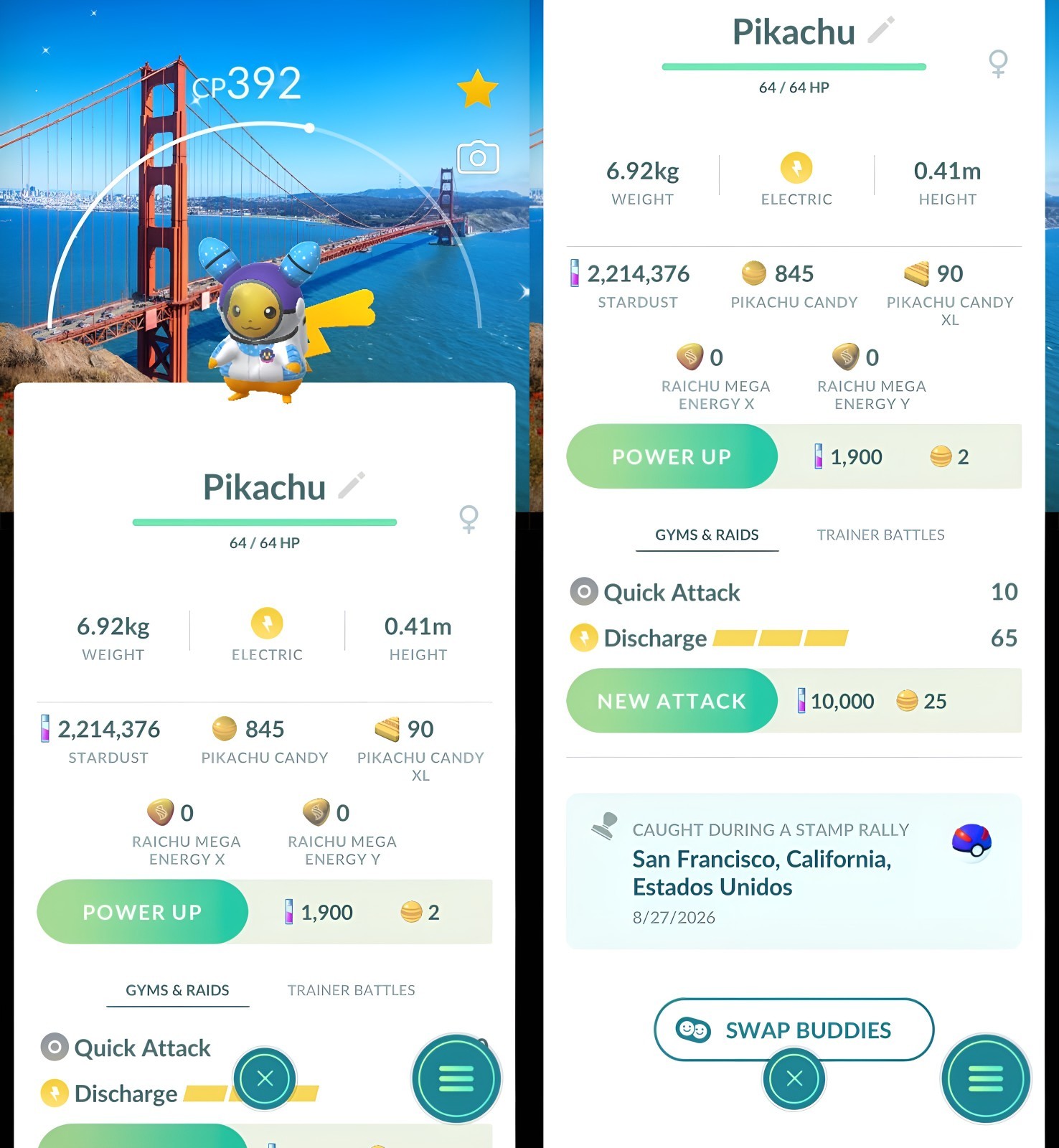 Pokemón Shiny Pikachu in a Cosmog spacesuit BG San Francisco | Tr-de Go ✨