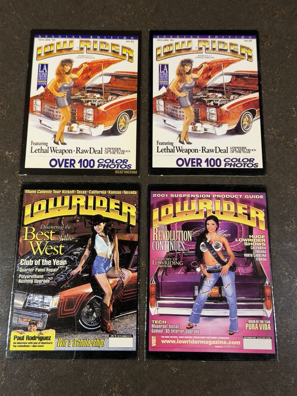 Revell Lowrider Magazine Card Cadillac Regal Monte Carlo Lot of 4 Revell Lowrider Magazine Card Cadillac Regal Monte Carlo Lot of 4