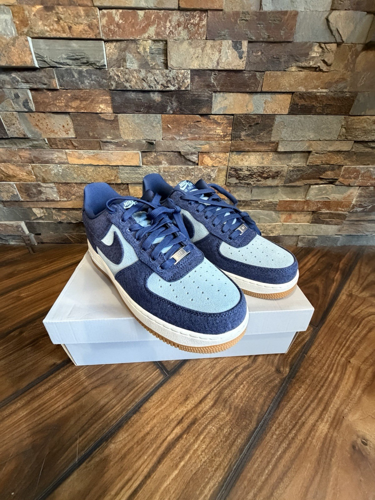 NEW IN BOX Nike Air Force 1 Navy/Light Blue (ALL SIZES)