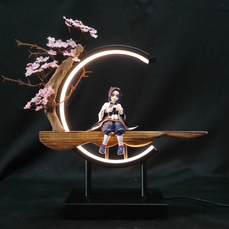 Demon Slaye Kanroji Mitsuri Nine Hashira LED Night Light Figure Model Toys Gifts