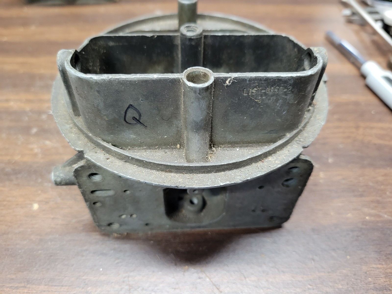 Holley 1850-2 600 CFM Square Bore Main Body Center Section 4160 Vacuum Q