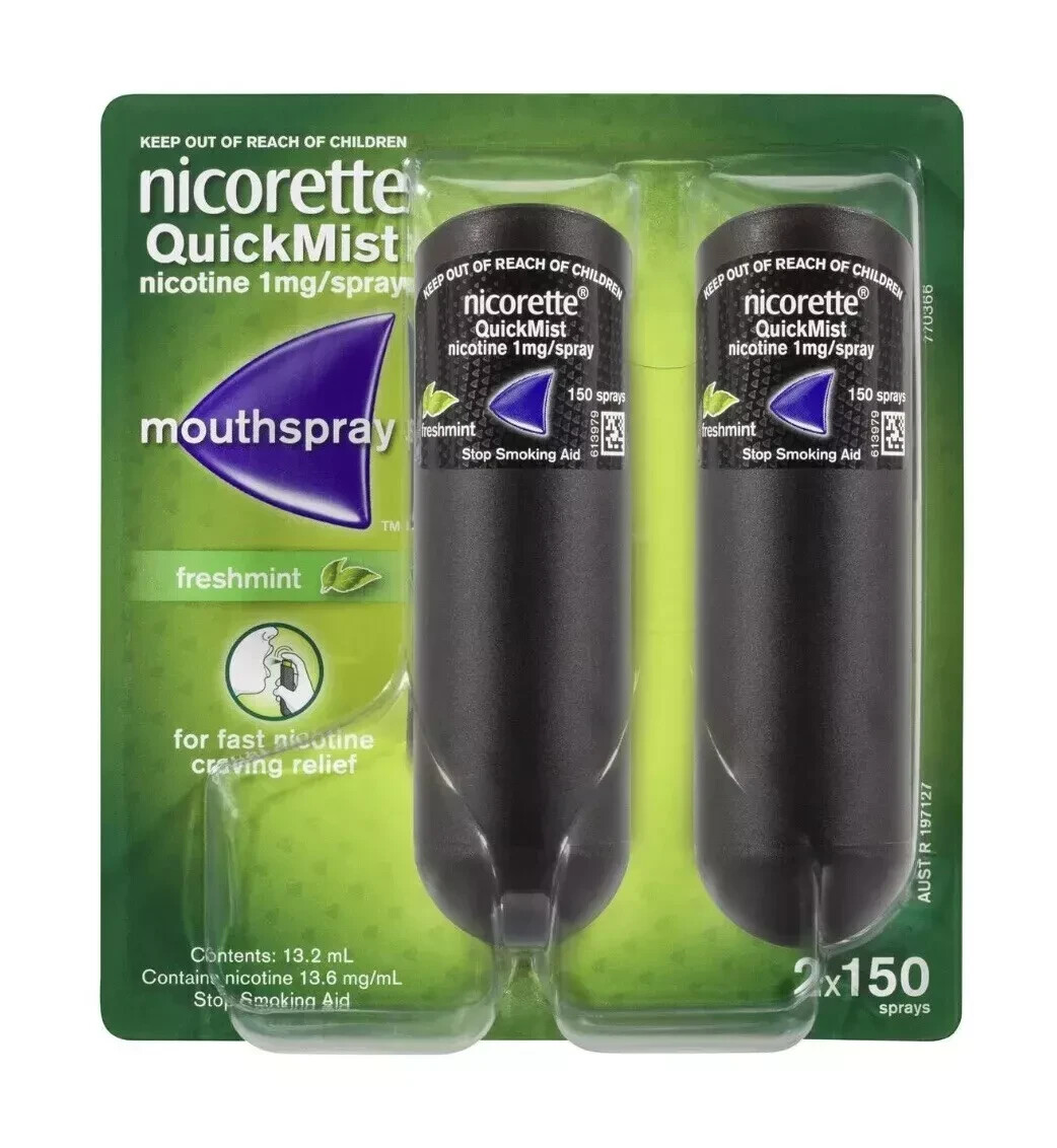 Nicorette Quickmist Duo FRESHMINT, 2 x 150 sprays Nicorette Quickmist Duo FRESHMINT, 2 x 150 sprays