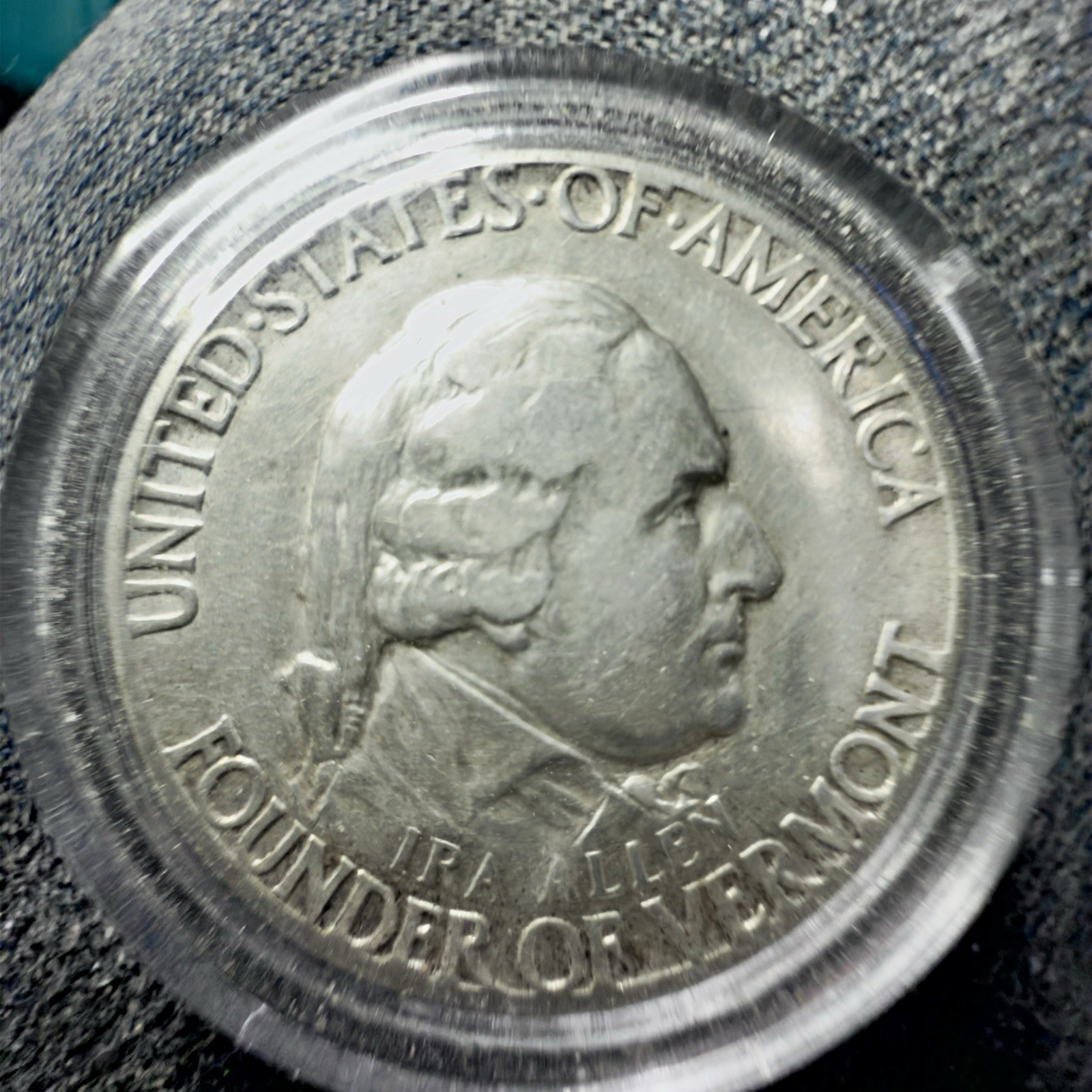 1927 Vermont 50C Silver Commemorative Half Dollar 90% Silver Phila KM#158