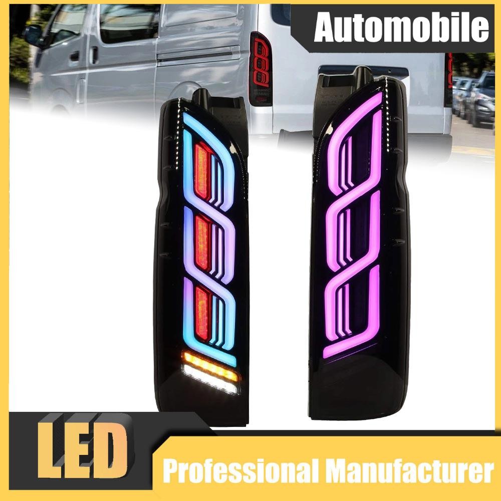 RGB LED Tail Lights Assembly Rear Brake Lamps For 2005-2018 Toyota Hiace VAN