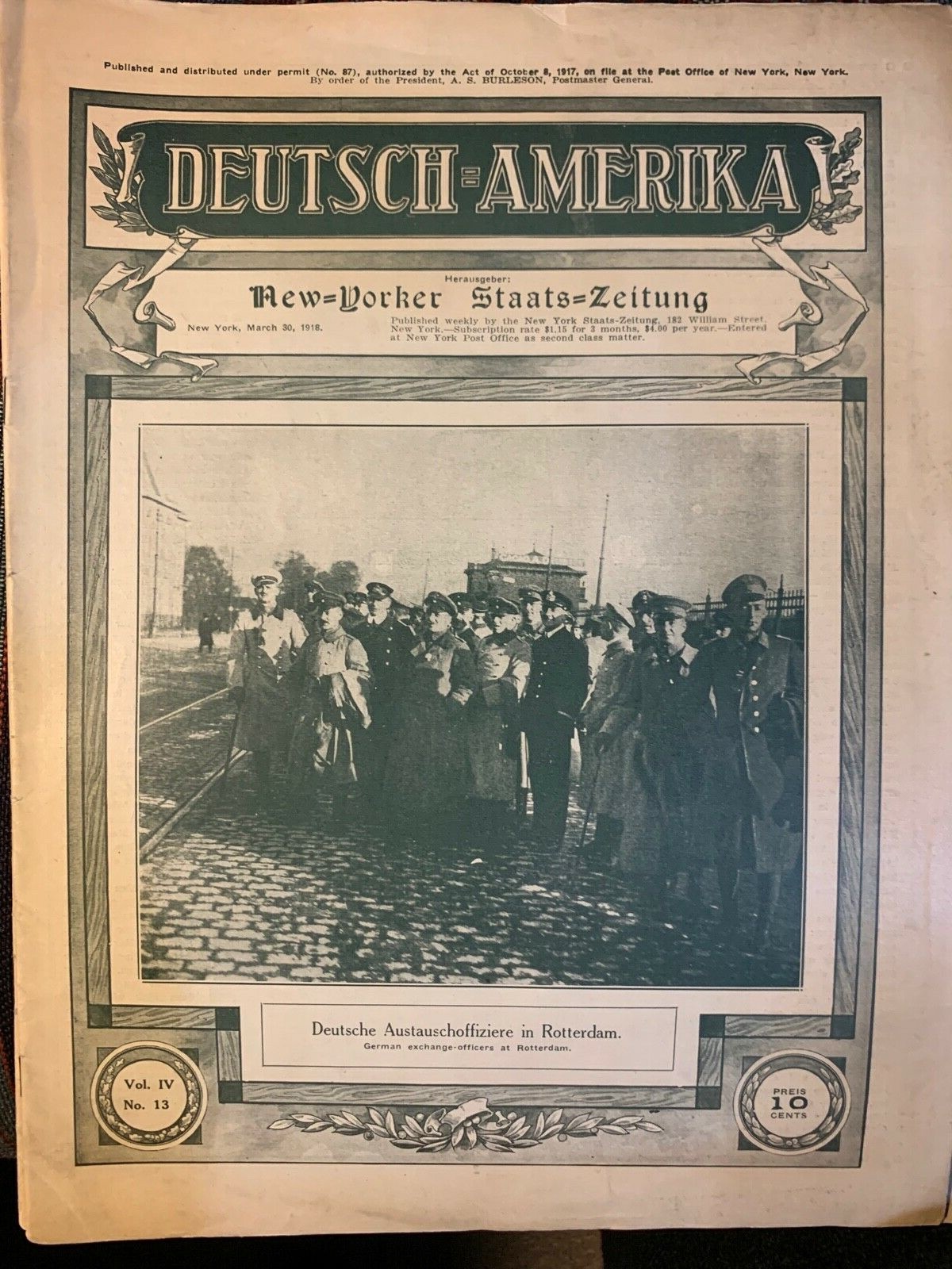 Deutsch-Amerika Deutsche Austauschoffiziere in Rotterdam March 1918 J1000 KL1204 Deutsch-Amerika Deutsche Austauschoffiziere in Rotterdam March 1918 J1000 KL1204
