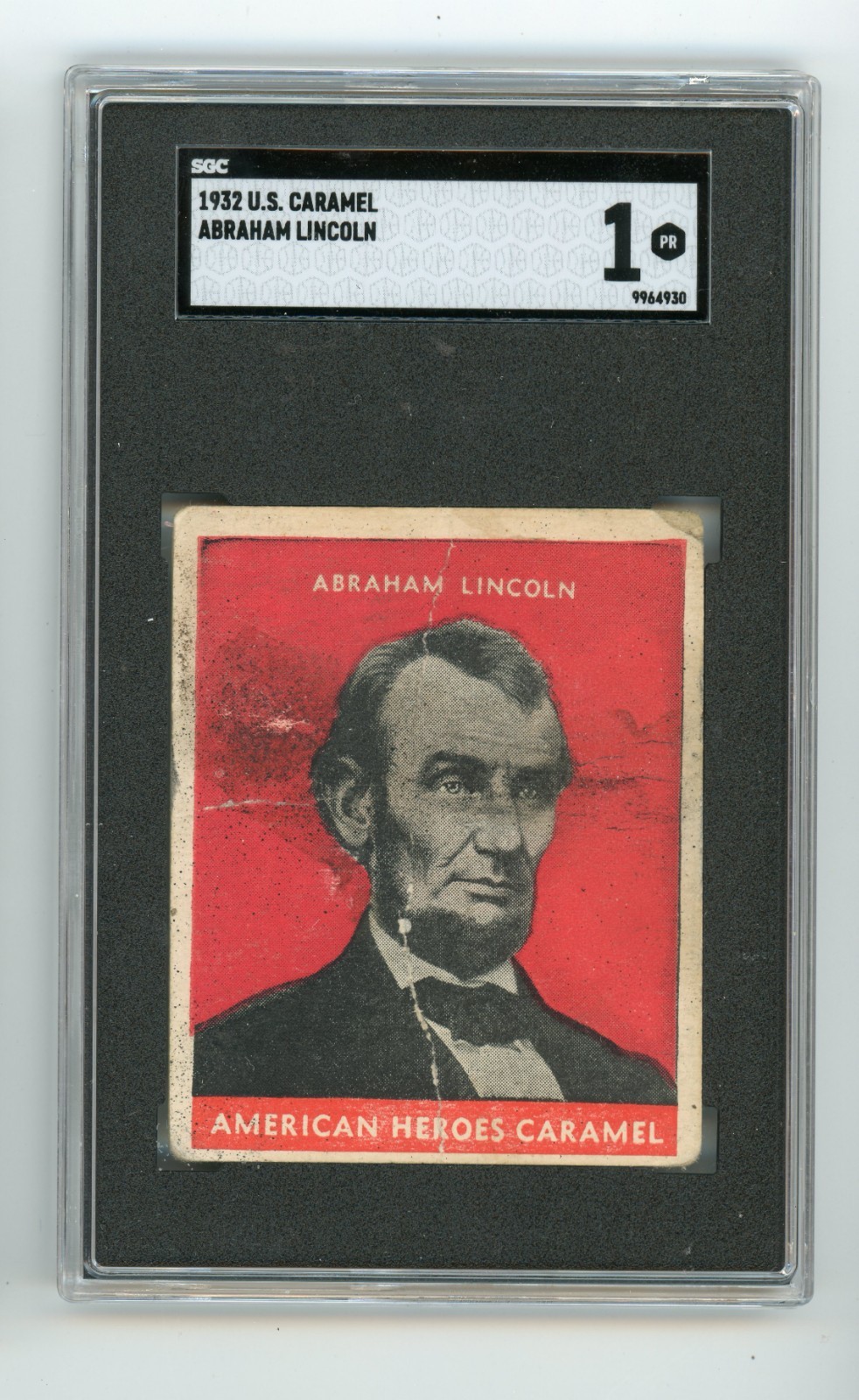 1932 U.S. Caramel Abraham Lincoln Presidents SGC 1 PR (G)