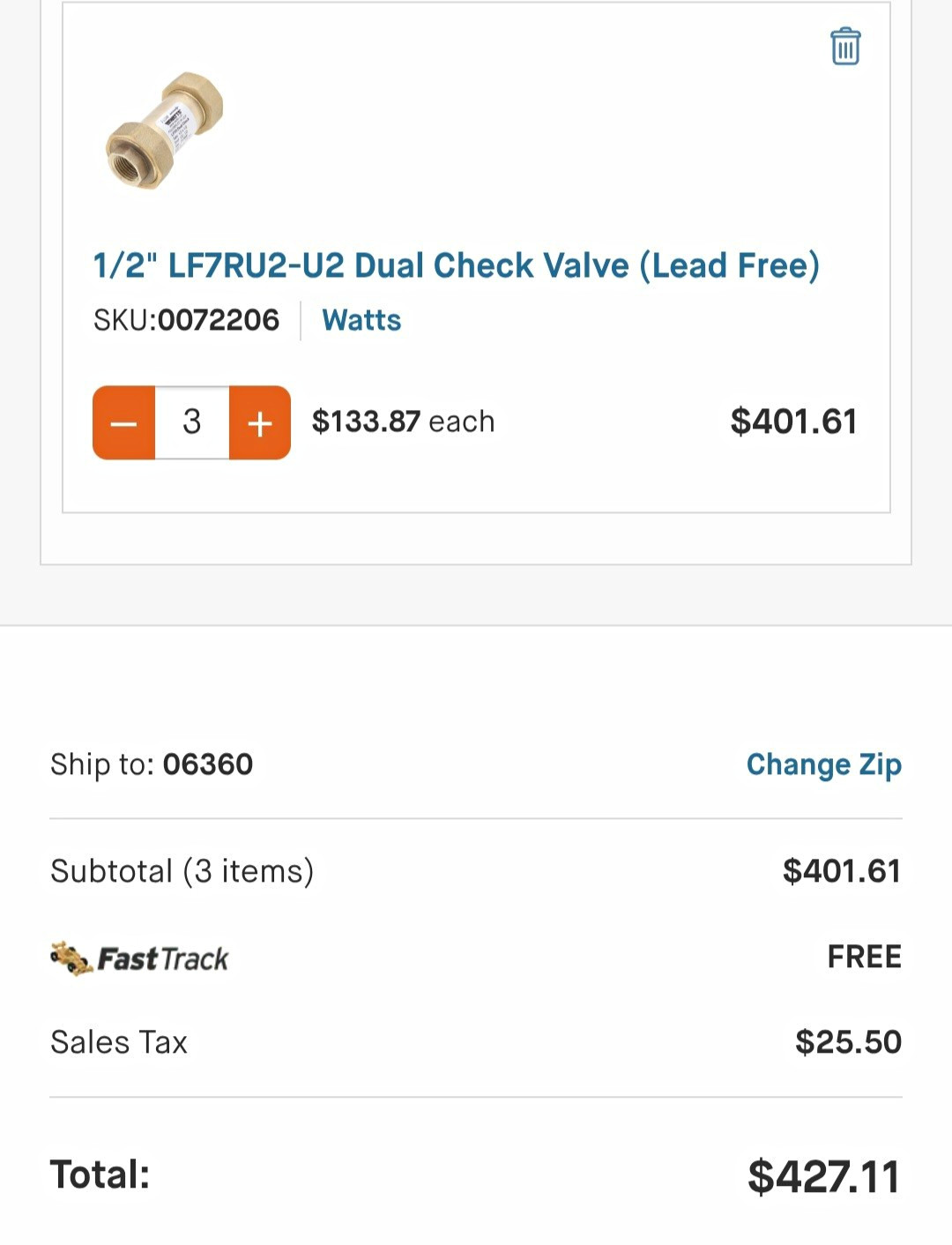 Watts Lead Free Dual Check Valve 1/2 in Brass 175 PSI for Water LF7RU2-2 Watts Lead Free Dual Check Valve 1/2 in Brass 175 PSI for Water LF7RU2-2