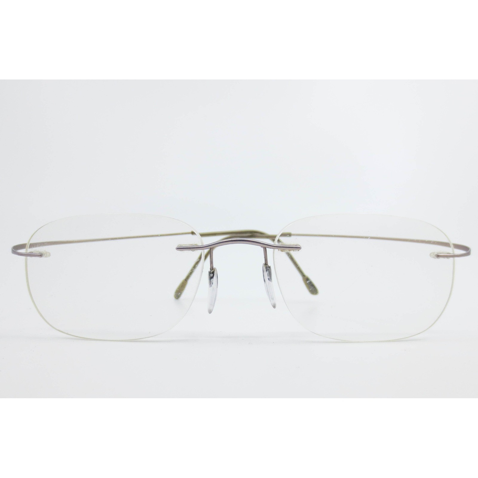 Silhouette Rimless Titanium Eyeglasses Frames Silver Minimalist 52-19-140 39702 Silhouette Rimless Titanium Eyeglasses Frames Silver Minimalist 52-19-140 39702