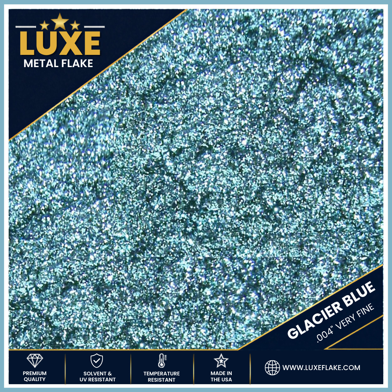 2lb (907g) Glacier Blue Metal Flake .004\
