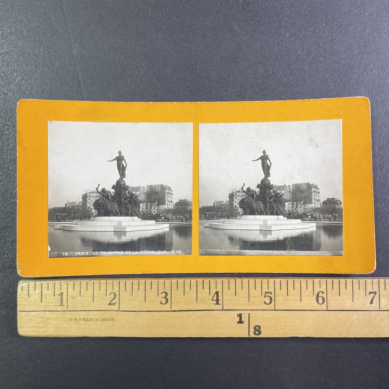 Triumph of the Republic Stereoview Paris France S.I.P. c1900 Monument