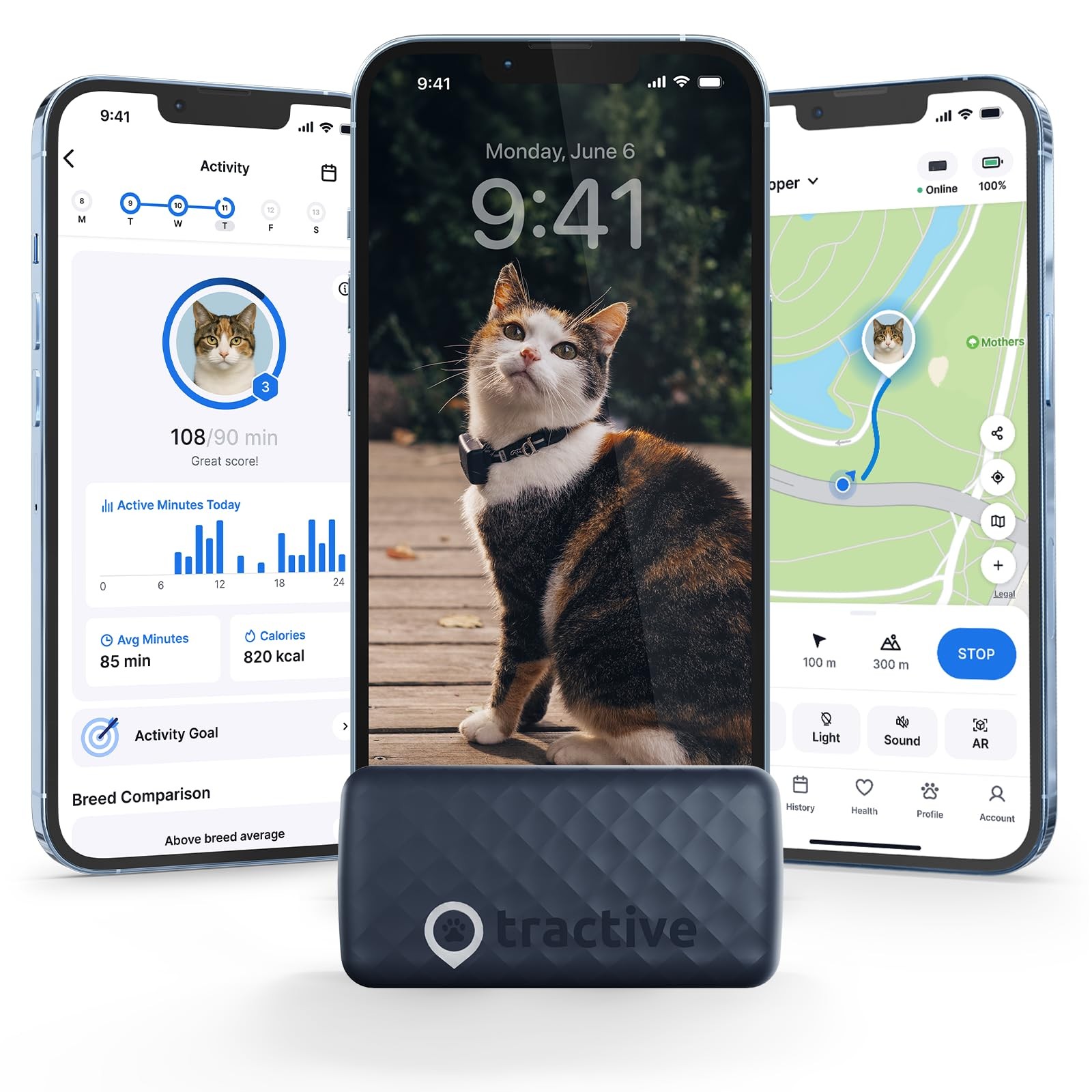 Tractive Smart Cat GPS Tracker | Real-Time Location & Wellness Monitoring for...
