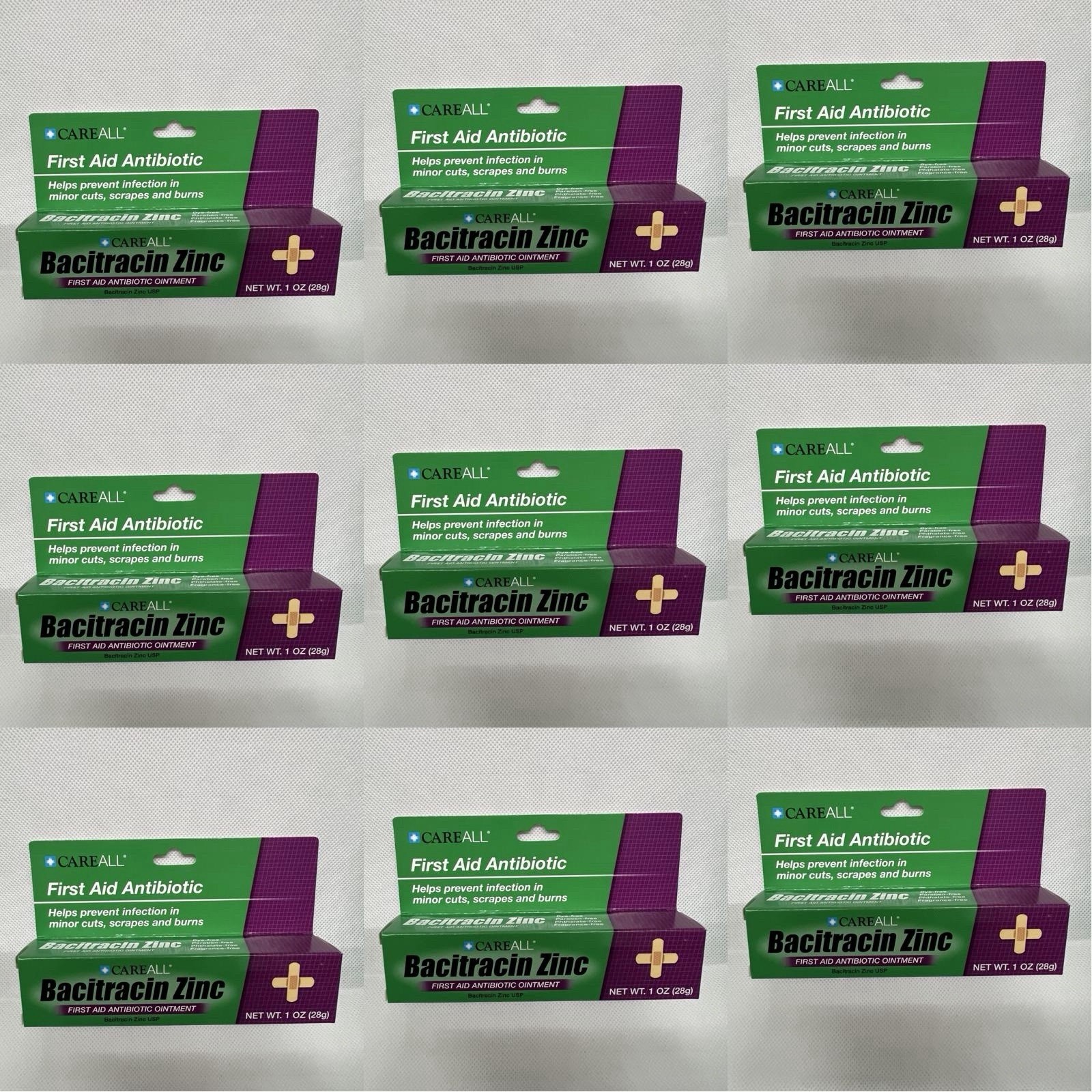CareAll Bacitracin Zinc Pomada Antibiótica 1 oz – Primeros Auxilios Pack 9